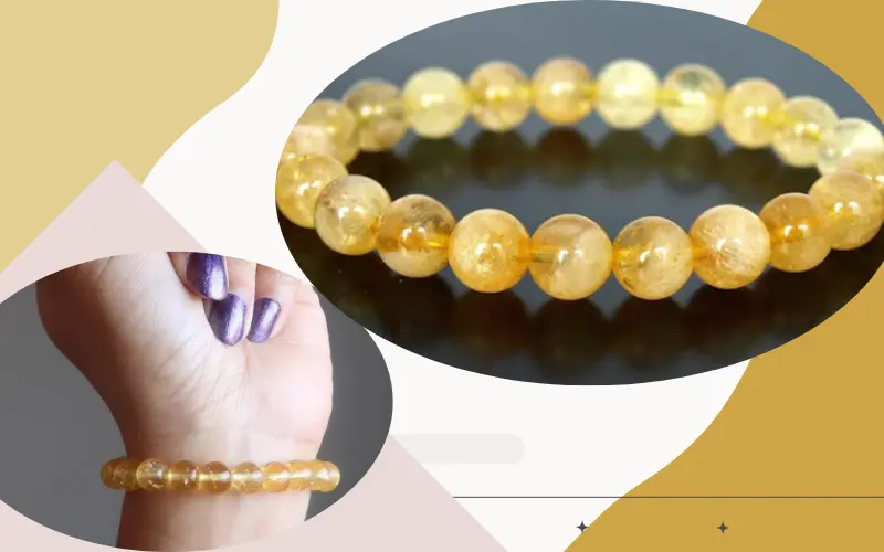 Citrine semi-precious gemstone bracelets and bangles, embodying happiness and renewal with their golden yellow hue, adding a youthful and playful touch to your jewelry collection.